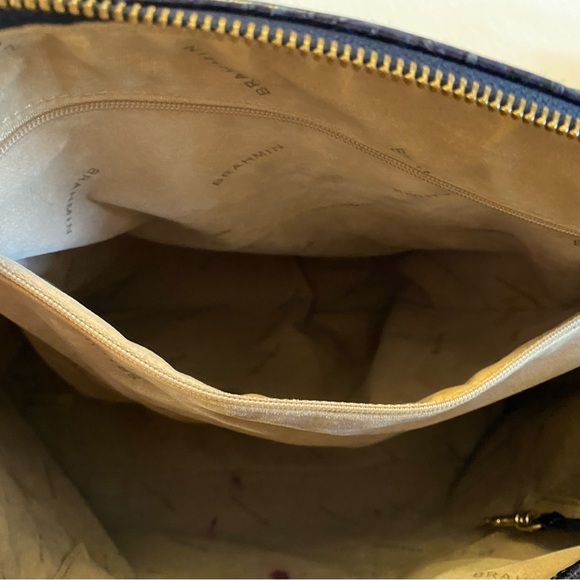 Brahmin Duxbury Crossbody Satchel. Cobalt Blue Melbourn, Croc-Embossed. - Picture 8 of 16